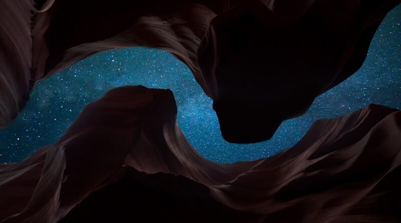 canyon, night, stars, outdoors, antelope canyon, usa, rock formations, night sky, perspective, starry sky, erosion, sandstone, nature, canyon, canyon, night, night, night, stars, stars, stars, stars, stars, night sky, night sky, night sky, night sky, perspective, starry sky